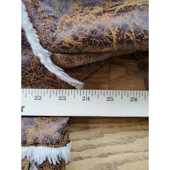 Urban Outfitters Unisex M Leigh Jacket SherpaLined Faux Suede Penny Lane Y2K EUC - Picture 10 of 15